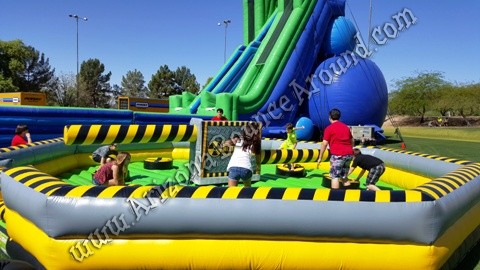 Inflatable meltdown game rentals